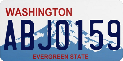 WA license plate ABJ0159