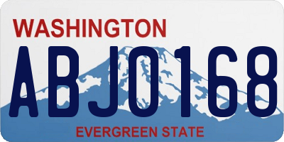 WA license plate ABJ0168