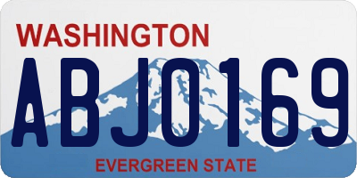 WA license plate ABJ0169
