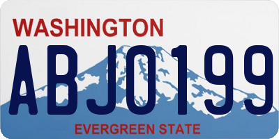 WA license plate ABJ0199