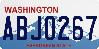 WA license plate ABJ0267