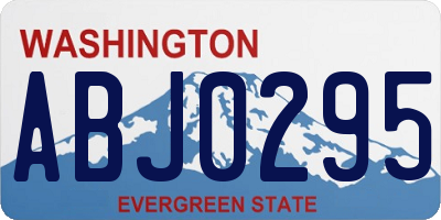 WA license plate ABJ0295