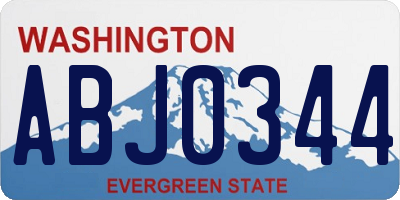 WA license plate ABJ0344