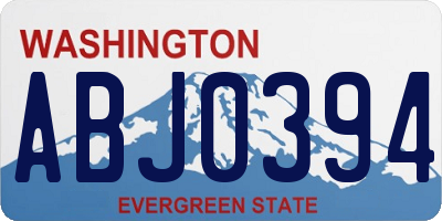 WA license plate ABJ0394