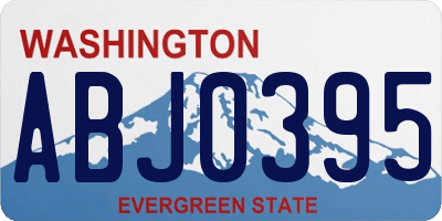 WA license plate ABJ0395