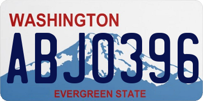 WA license plate ABJ0396