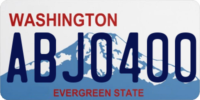 WA license plate ABJ0400