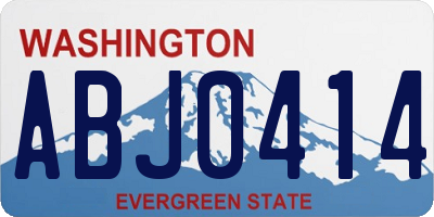 WA license plate ABJ0414