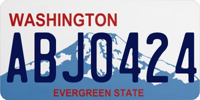 WA license plate ABJ0424