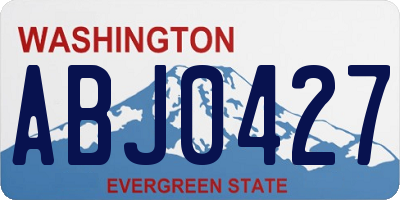 WA license plate ABJ0427