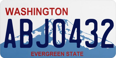 WA license plate ABJ0432