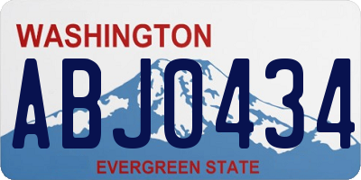 WA license plate ABJ0434
