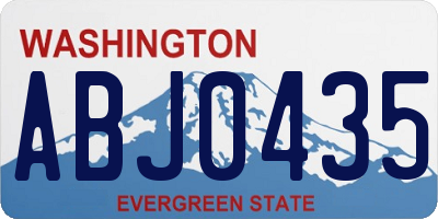 WA license plate ABJ0435