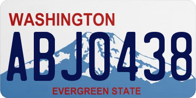 WA license plate ABJ0438