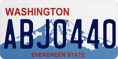 WA license plate ABJ0440