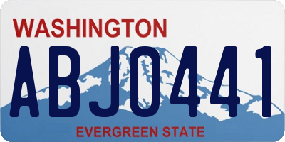 WA license plate ABJ0441