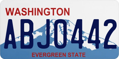 WA license plate ABJ0442