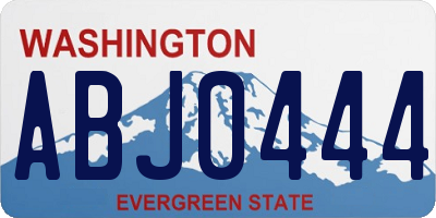WA license plate ABJ0444
