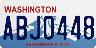 WA license plate ABJ0448