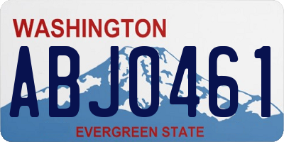 WA license plate ABJ0461