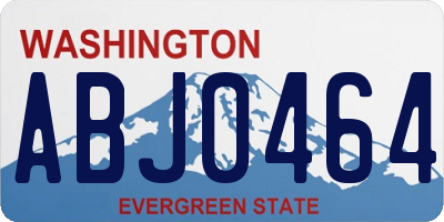 WA license plate ABJ0464