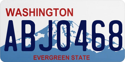 WA license plate ABJ0468