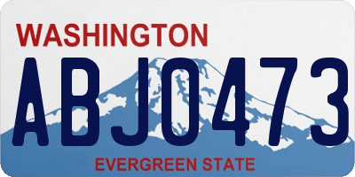 WA license plate ABJ0473
