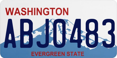 WA license plate ABJ0483