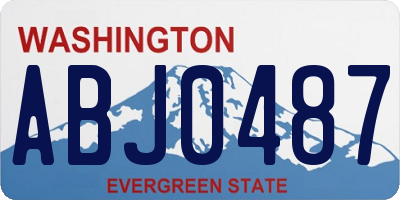 WA license plate ABJ0487