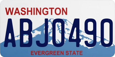 WA license plate ABJ0490