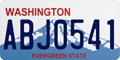 WA license plate ABJ0541