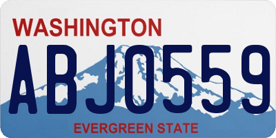 WA license plate ABJ0559
