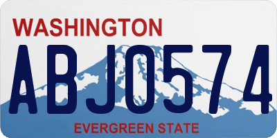 WA license plate ABJ0574