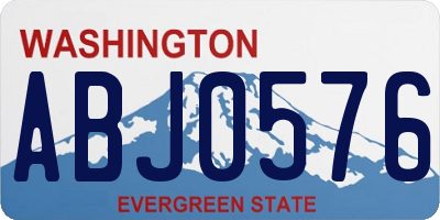 WA license plate ABJ0576