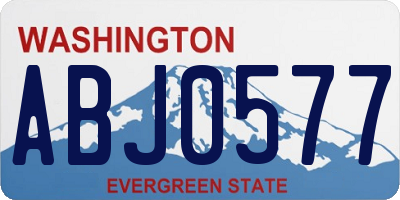WA license plate ABJ0577