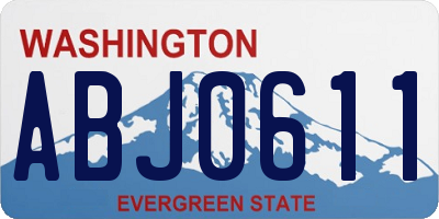 WA license plate ABJ0611
