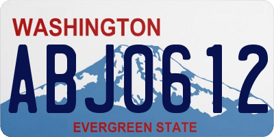 WA license plate ABJ0612