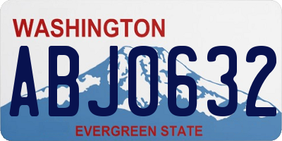 WA license plate ABJ0632