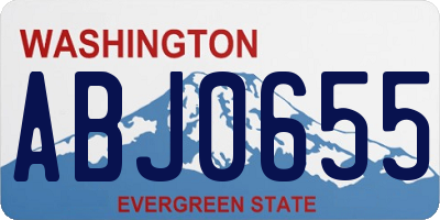WA license plate ABJ0655