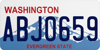 WA license plate ABJ0659