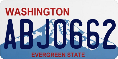 WA license plate ABJ0662