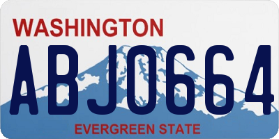WA license plate ABJ0664