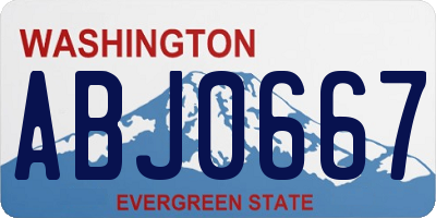 WA license plate ABJ0667