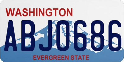 WA license plate ABJ0686