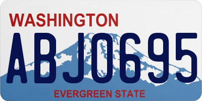 WA license plate ABJ0695