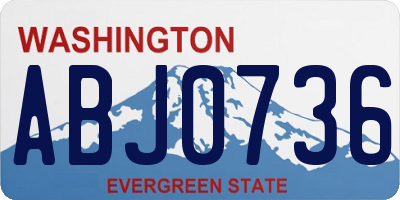 WA license plate ABJ0736