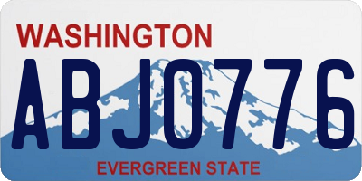 WA license plate ABJ0776