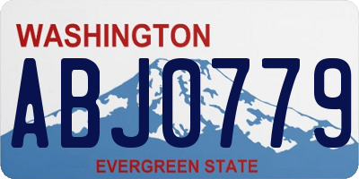 WA license plate ABJ0779
