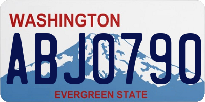 WA license plate ABJ0790