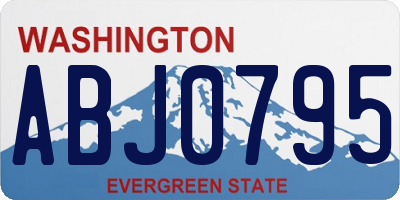 WA license plate ABJ0795
